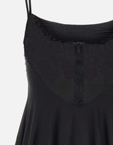 Top in raso con ruches e pizzo BX009 BLACK JACQUES WEI 