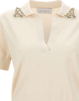 Polo con ricamo gioiello SP1NT009 1096 KAOS 