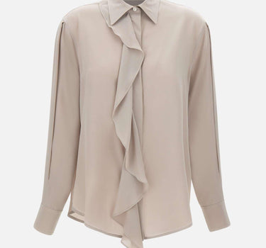 Camicia  "Asymmetric Ruffle Blouse" in seta 1125WSH005505A HEATHER VICTORIA BECKHAM 