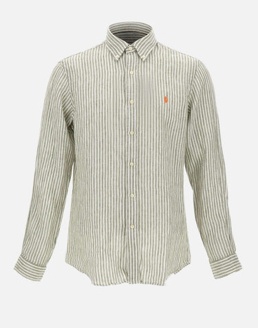 Camicia in lino a righe 710B15594 001 POLO RALPH LAUREN 