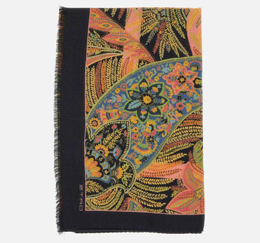 Sciarpa in misto cashmere con motivo paisley floreale WATA0010 AKI67X0883 ETRO 