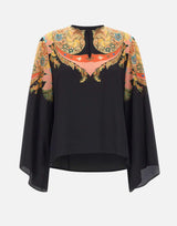 Blusa in seta con stampa paisley floreale WRJA0162 AKI43X0813 ETRO 