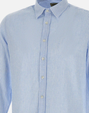 Camicia in lino e cotone CFWOSI0170 MRUT397731181 WOOLRICH 