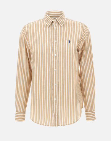 Camicia in cotone e lino classic-Fit 211971514 501 POLO RALPH LAUREN 