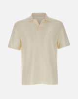 Polo in cotone e lino 50559037 118 BOSS 