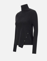"Oblique butonned sweater" 425MPU258FI0001 BLACK COURREGES 