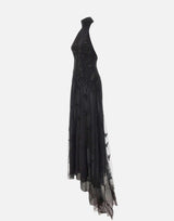 Abito lungo in tulle con ricami 4A430A F0990 BLUMARINE 