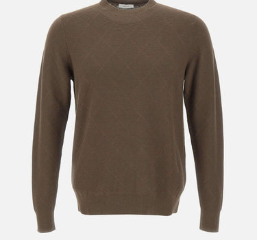 Maglia in cotone con lavorazione a rombi DK17016 MORO DIKTAT 