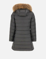 Piumino lungo con pelliccia "Kristin" 25WBLDK03103 006047978GG BLAUER 