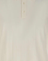 Polo in cotone a maxi coste DC115217 BIANCO DELLA CIANA CASHMERE 