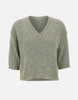 Maglia a V con paillettes 373002 847 KANGRA 