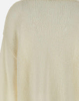 "Loose stitch crewneck" 24564 IVORY SOFT GOAT 