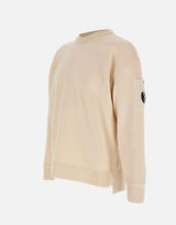 "Brushed and Emerized Diagonal Fleece Boxy Crewneck" 19CMSS058A 006372G402 C.P. COMPANY 