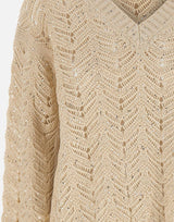 Maglia in filato di cotone con paillettes 2616361032600 002 MAX MARA STUDIO 
