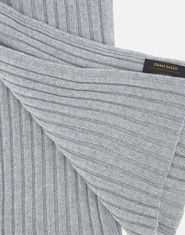Sciarpa in lana e cashmere 13898 19615999LTGREY GRAN SASSO 