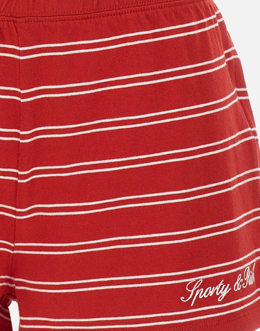 Shorts a righe con logo SH071710326RE33 RUBY SPORTY & RICH 