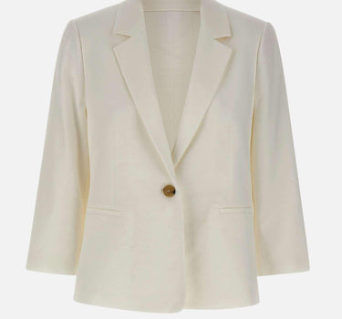 Blazer in misto lino V099891559 101OWH VINCE. 