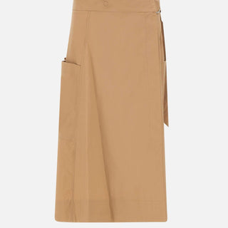 Gonna in popeline di cotone QP5MR009 1083 KAOS 