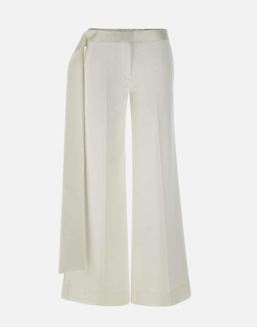 "Satin Waistband Trouser " 1125WTR006040A IVORY VICTORIA BECKHAM 