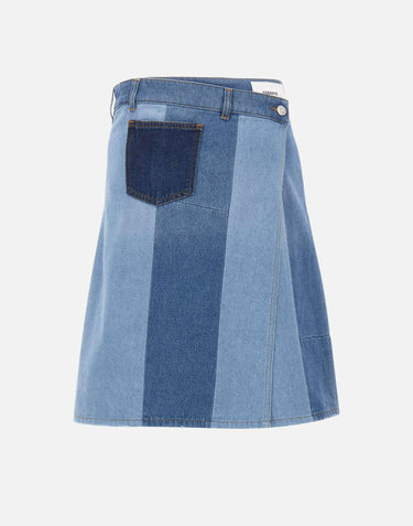 Gonna in denim patchwork COPJ140F2073 BLU COPERNI 