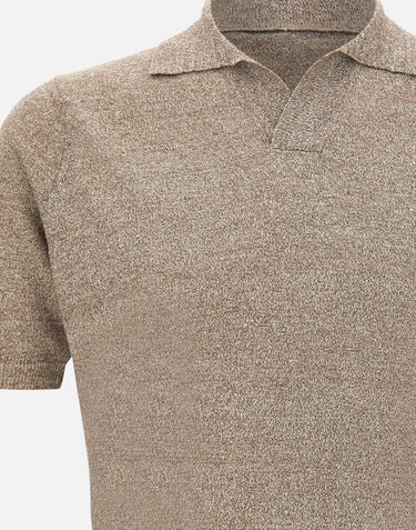 Polo in misto lino PL1MCSK LC14R921 FILIPPO DE LAURENTIIS 
