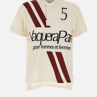 Polo con stampa VAQ11T004 OFFWHITE VAQUERA 