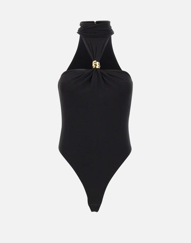 Body in jersey crêpe con dettaglio gioiello BO01761E2 110 ELISABETTA FRANCHI 