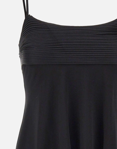 Top in raso con ruches e pizzo BX009 BLACK JACQUES WEI 
