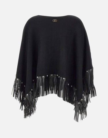 Poncho con frange 2F5053M0300 22222 LIU-JO 