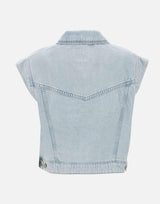 Gilet in denim marmorizzato 50561036 433 BOSS 