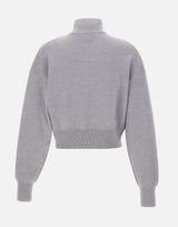 "Fine merino sweater half zip" 1425KJU006610B MELANGE VICTORIA BECKHAM 