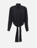 Camicia asimmetrica annodata S52DT0049 S43455900 MM6 MAISON MARGIELA 