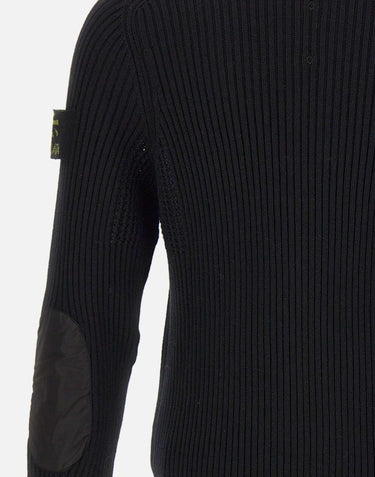 "Ribbed Zip Up Cardigan" PMG25 BLACK PREMIATA 