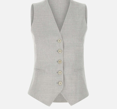 Gilet in lana e lino K85GILK03 TES0K02913 ELEVENTY 
