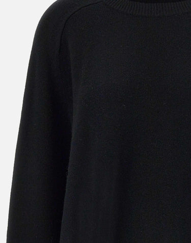 "Boyfriend crewnewck" 20055 BLACK SOFT GOAT 