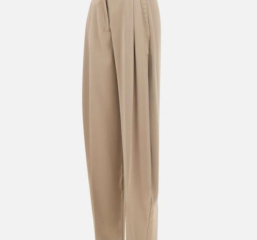 Pantaloni "Tracy" in satin T170471C TNP229GREIGE THE ANDAMANE 