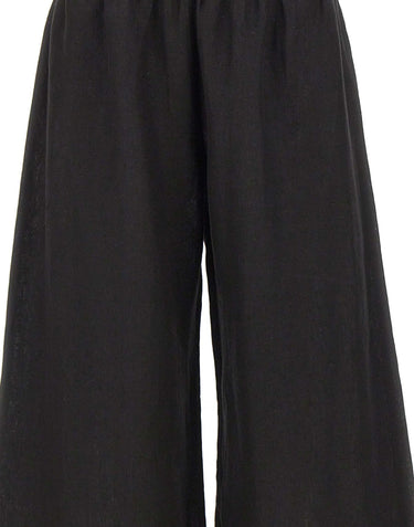 Pantaloni palazzo in lino W01340881 BLACK MAURIZIO MYKONOS 