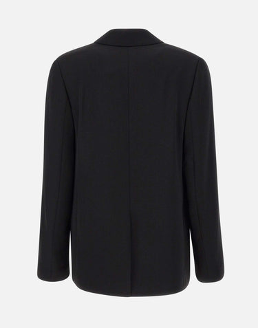 Blazer doppiopetto in crêpe V938991488 001BLK VINCE. 