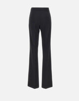 Pantaloni in doppio crêpe stretch con logo ricamato PA17161E2 110 ELISABETTA FRANCHI 