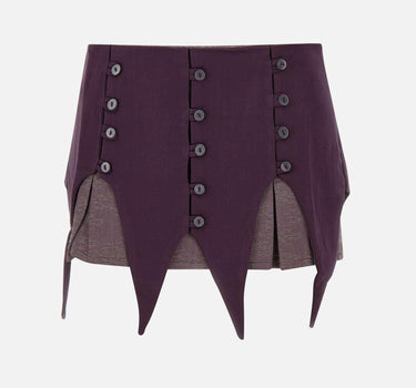 Minigonna in viscosa F24N0705 EGGPLANT AVAVAV 