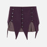 Minigonna in viscosa F24N0705 EGGPLANT AVAVAV 
