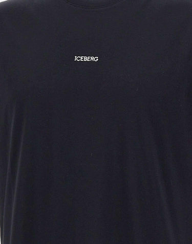 T-shirt con logo ricamato e stampa sul retro F0456325 9000 ICEBERG 