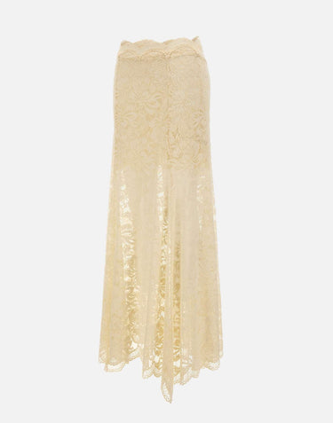 Gonna lunga svasata in pizzo 26PJJU131PA0170 P105 RABANNE 