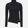 "Oblique butonned sweater" 425MPU258FI0001 BLACK COURREGES 
