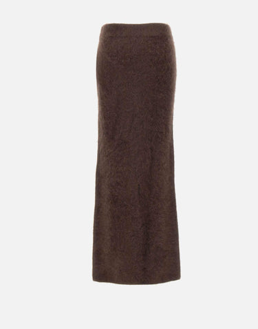 "Brushed skirt" 24561 MOCHA SOFT GOAT 
