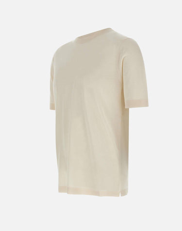 T-shirt in lana, seta e cashmere TS0MC LSC18R020 FILIPPO DE LAURENTIIS 