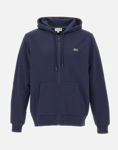Felpa in cotone con zip e cappuccio SH9809 166 LACOSTE 