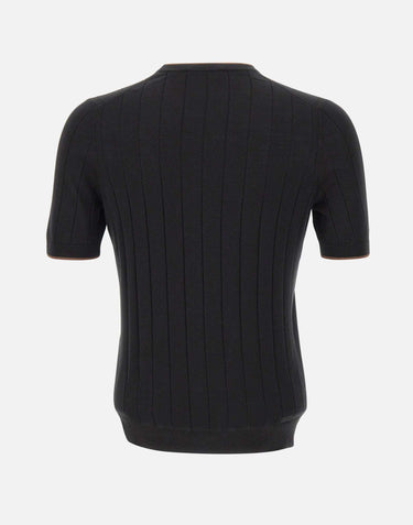 Maglia in seta a maniche corte 43116 23510099 GRAN SASSO 