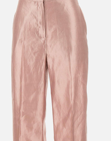 Pantaloni  "Sally" in lino e seta<BR/> SALLY PETAL LOULOU DE SAISON 