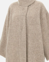 Cappotto in lana emohair W07100680 50LTBROWN MAURIZIO MYKONOS 
